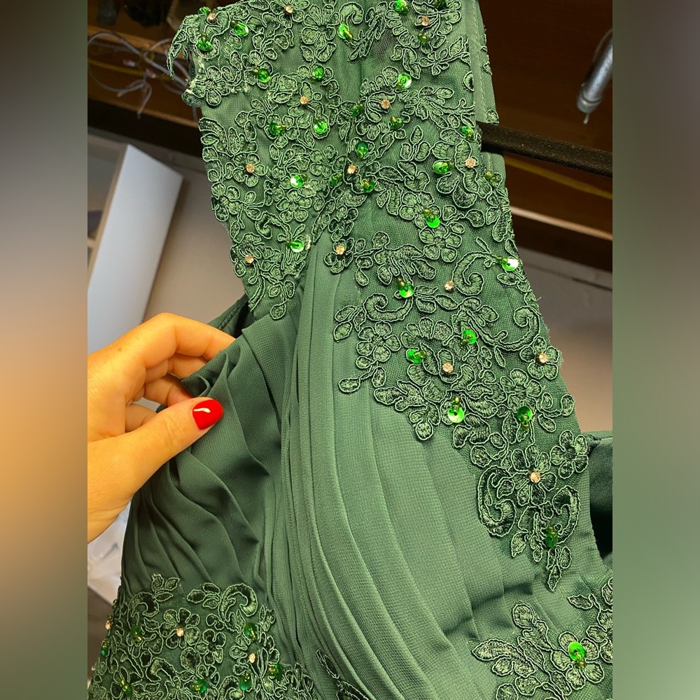 Hunter green formal gown